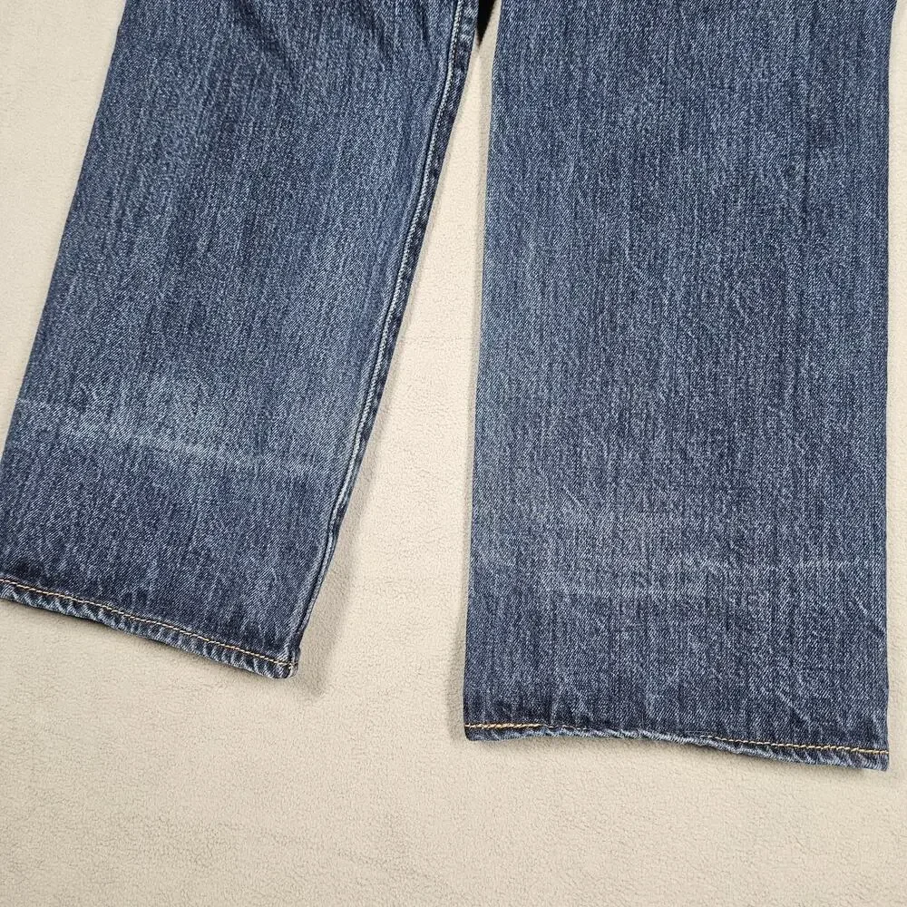 Levi's 501 Jeans Mens‎ 34x33 Original Fit Button Fly Med Wash Distressing Faded
